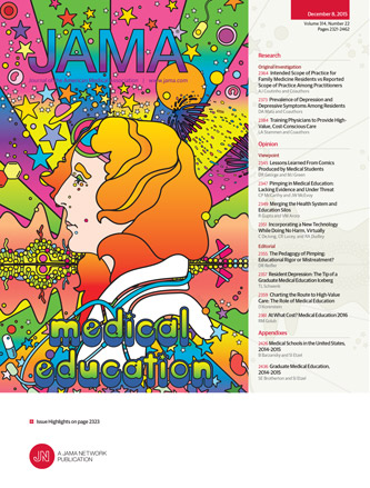 2015年美国医学会医学教育主题特刊封面艺术